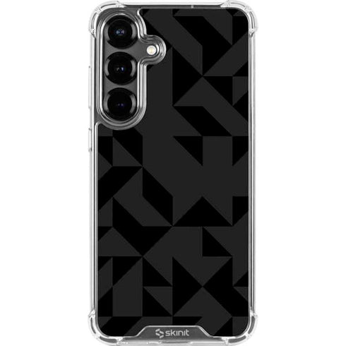 Black Geometric Galaxy S26 Plus Clear Case