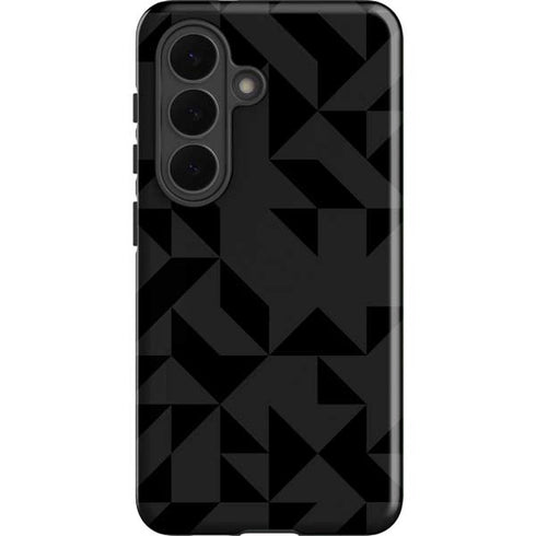 Black Geometric Galaxy S26 Plus Impact Case