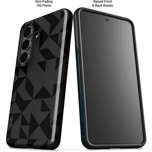Black Geometric Galaxy S26 Plus Impact Case