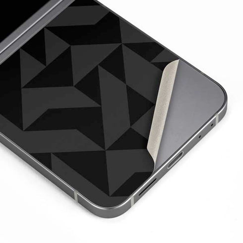 Black Geometric Galaxy Z Flip6 Skin