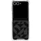 Black Geometric Galaxy Z Flip7 Clear Case