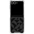 Black Geometric Galaxy Z Flip7 Clear Case