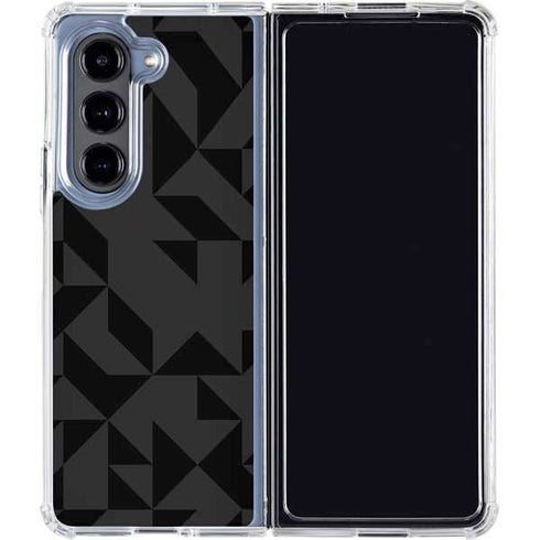 Black Geometric Galaxy Z Fold5 5G Clear Case
