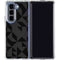 Black Geometric Galaxy Z Fold5 5G Clear Case