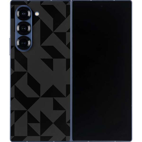 Black Geometric Galaxy Z Fold6 Skin