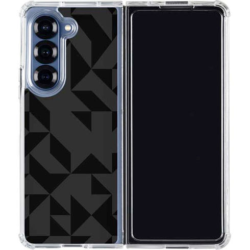 Black Geometric Galaxy Z Fold7 Clear Case