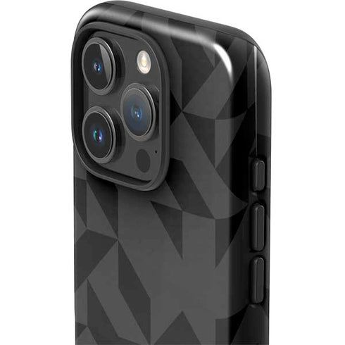 Black Geometric iPhone 16 Pro Max Impact Case
