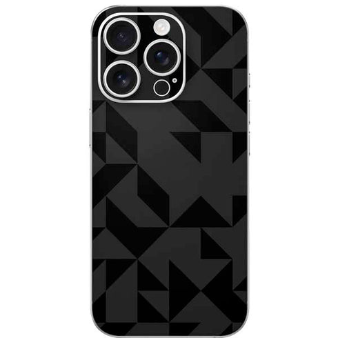 Black Geometric iPhone 16 Pro Skin