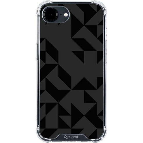 Black Geometric iPhone 16e Clear Case