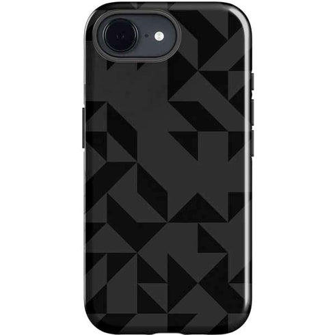 Black Geometric iPhone 16e Impact Case