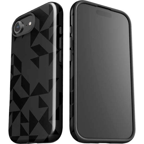 Black Geometric iPhone 16e Impact Case