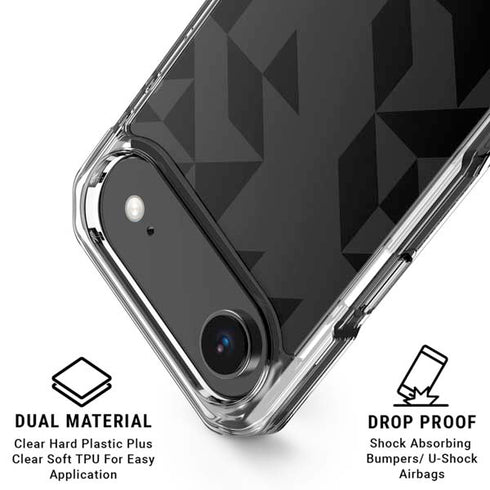 Black Geometric iPhone 17 Air Clear Case
