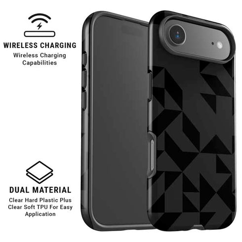 Black Geometric iPhone 17 Air Magsafe Impact Case
