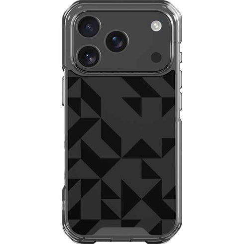 Black Geometric iPhone 17 Pro Clear Case