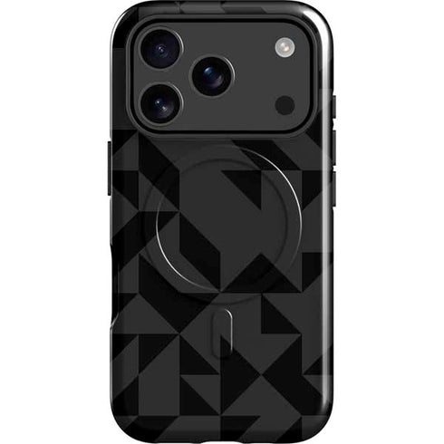 Black Geometric iPhone 17 Pro Magsafe Impact Case