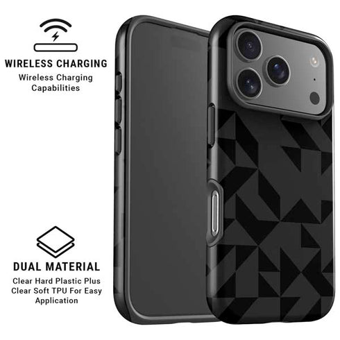 Black Geometric iPhone 17 Pro Magsafe Impact Case