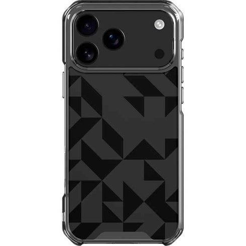 Black Geometric iPhone 17 Pro Max Clear Case