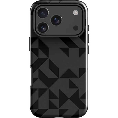 Black Geometric iPhone 17 Pro Max Impact Case