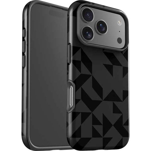 Black Geometric iPhone 17 Pro Max Impact Case