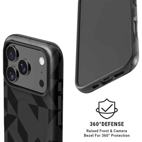 Black Geometric iPhone 17 Pro Max Magsafe Impact Case