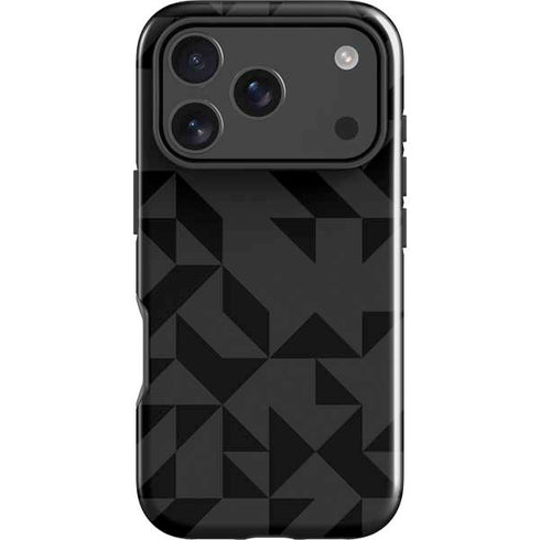 Black Geometric iPhone 18 Pro Impact Case