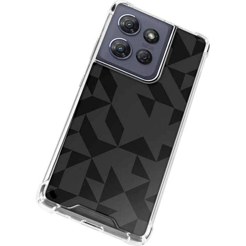 Black Geometric Moto G 5G (2025) Clear Case