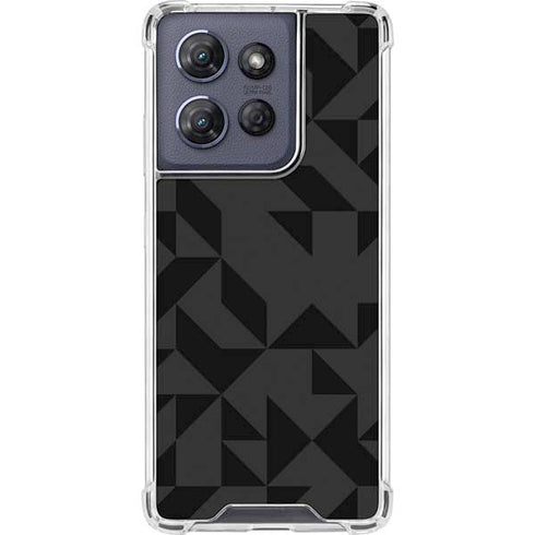 Black Geometric Moto G Play 5G (2025) Clear Case