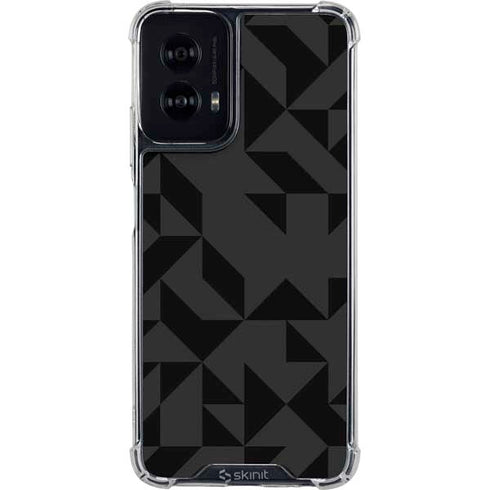Black Geometric Moto G Power 5G (2024) Clear Case
