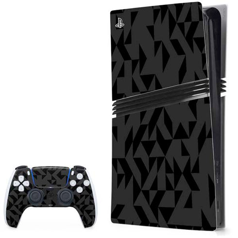 Black Geometric PlayStation PS5 Skins