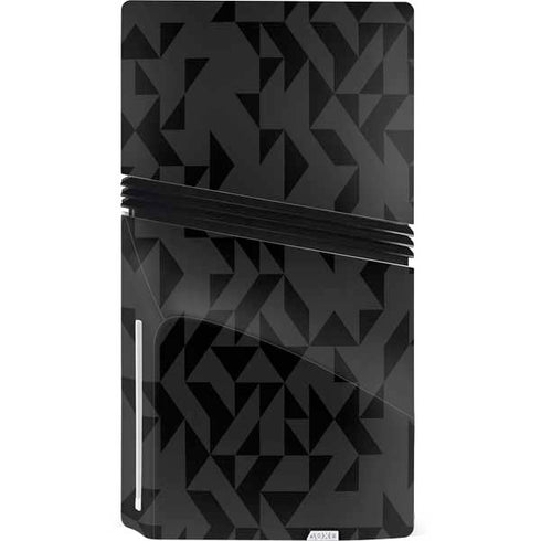 Black Geometric PS5 Pro Disk Console Skin