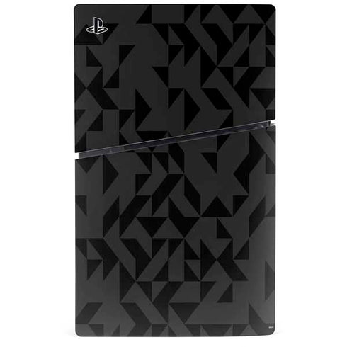 Black Geometric PS5 Slim Digital Edition Console Skin