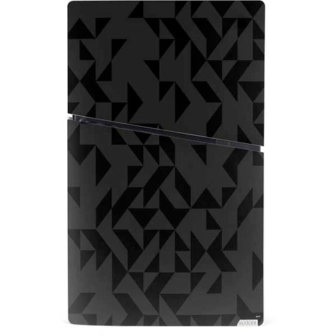 Black Geometric PS5 Slim Digital Edition Console Skin
