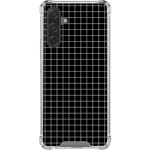 Black Grid Galaxy A17 Clear Case
