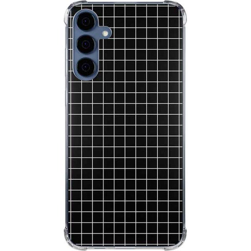 Black Grid Galaxy A35 5G Clear Case