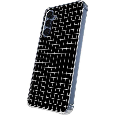 Black Grid Galaxy A35 5G Clear Case