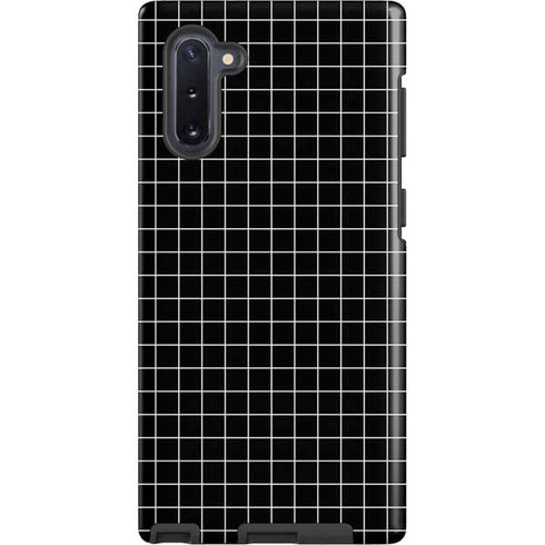 Black Grid Galaxy Cases