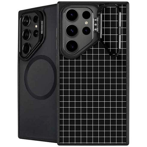 Black Grid Galaxy S25 Ultra Kickstand Case