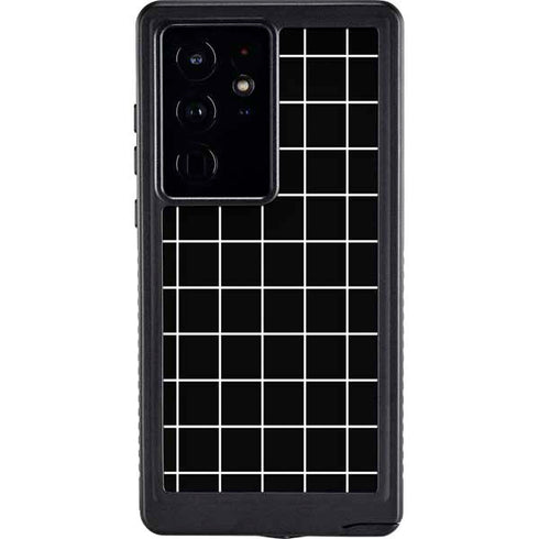 Black Grid Galaxy S24 Ultra Waterproof Case