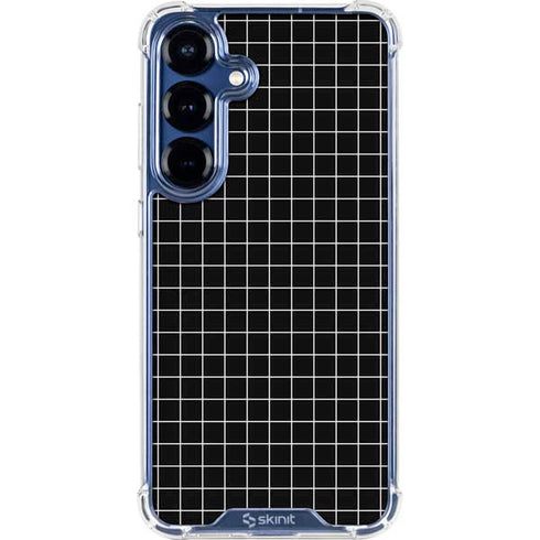 Black Grid Galaxy S25 Clear Case
