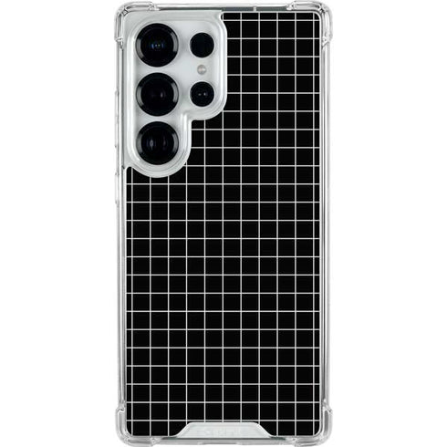 Black Grid Galaxy S25 Ultra Clear Case