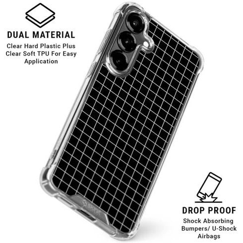 Black Grid Galaxy S26 Clear Case