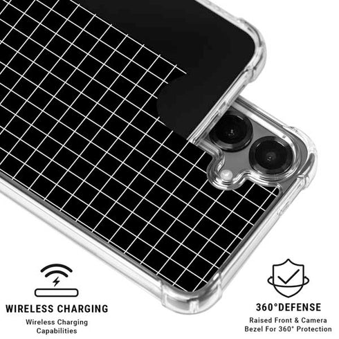Black Grid Galaxy S26 Plus Clear Case