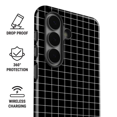 Black Grid Galaxy S26 Plus Impact Case