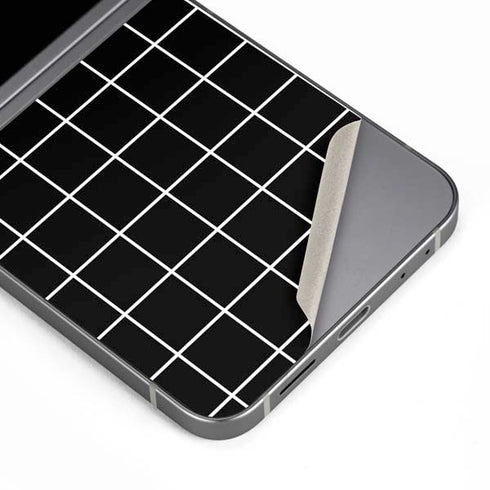 Black Grid Galaxy Z Flip6 Skin