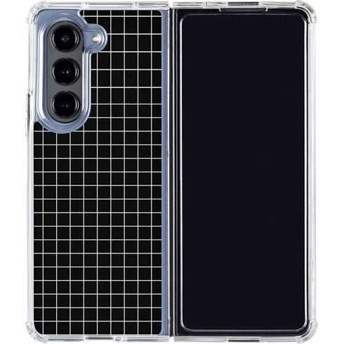 Black Grid Galaxy Z Fold5 5G Clear Case