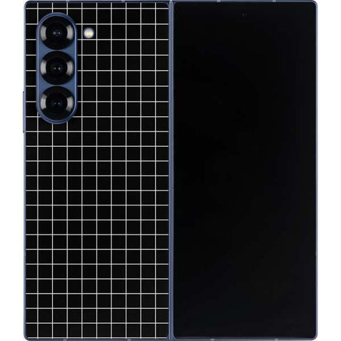 Black Grid Galaxy Z Fold6 Skin