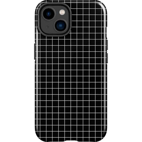 Black Grid iPhone 15 Impact Case