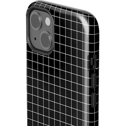 Black Grid iPhone 15 Impact Case