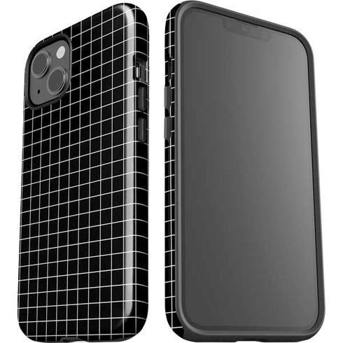 Black Grid iPhone 15 Impact Case