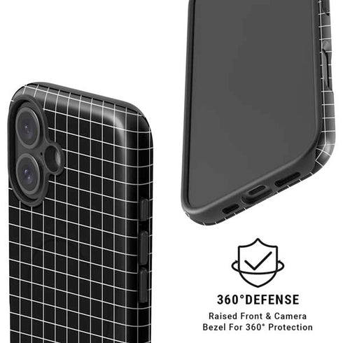 Black Grid iPhone 16 Magsafe Impact Case